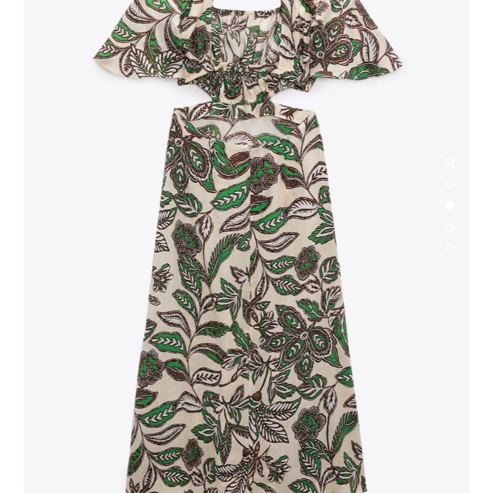 Linen Zara cut out dress